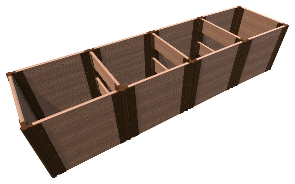 Classic Sienna 2' X 8' X 22" Raised Garden Bed (2' Sections) - 1" Profile