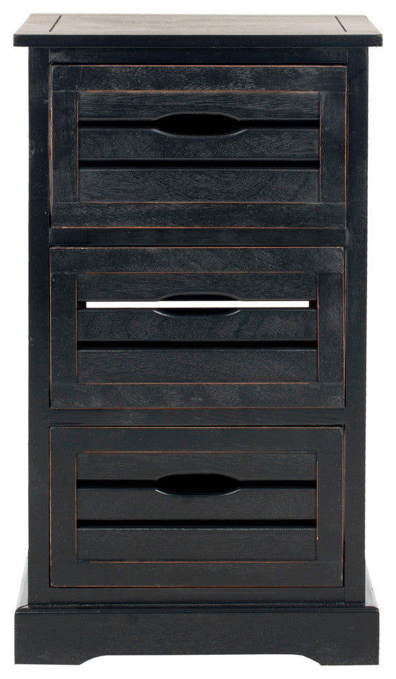 Safavieh Samara 3-Drawer Cabinet, Black