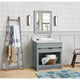 30" Single Vanity, Gray Ash, White Carrara Top, Round Sink