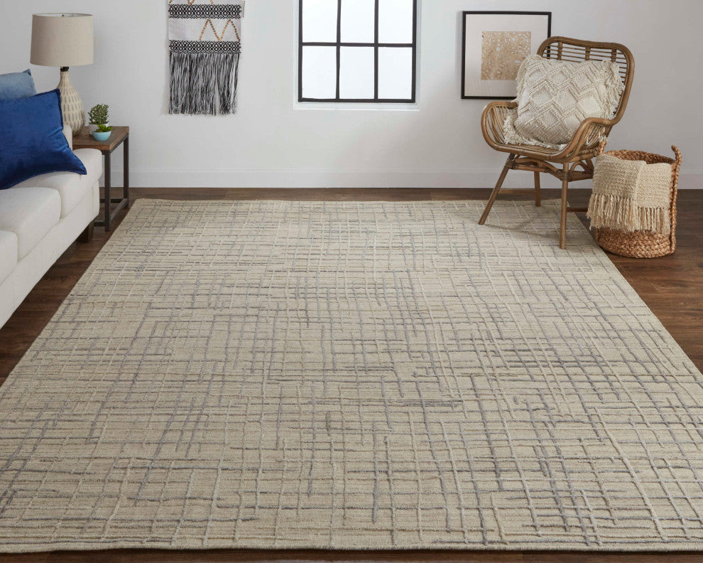 Kirkwood T8001 Transitional/Industrial/Casual Area Rug, 8'x10'