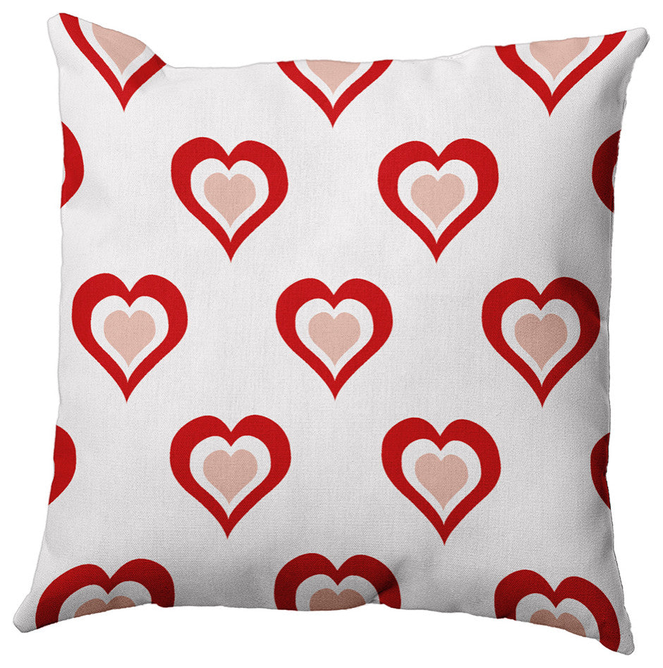 Burnin' Love Decorative Indoor/Outdoor Pillow, Firecracker, 20"x20"