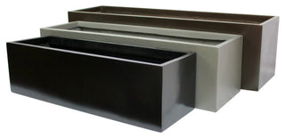Belmont Rectangle Planter Box, Gray, 36"x12"x12