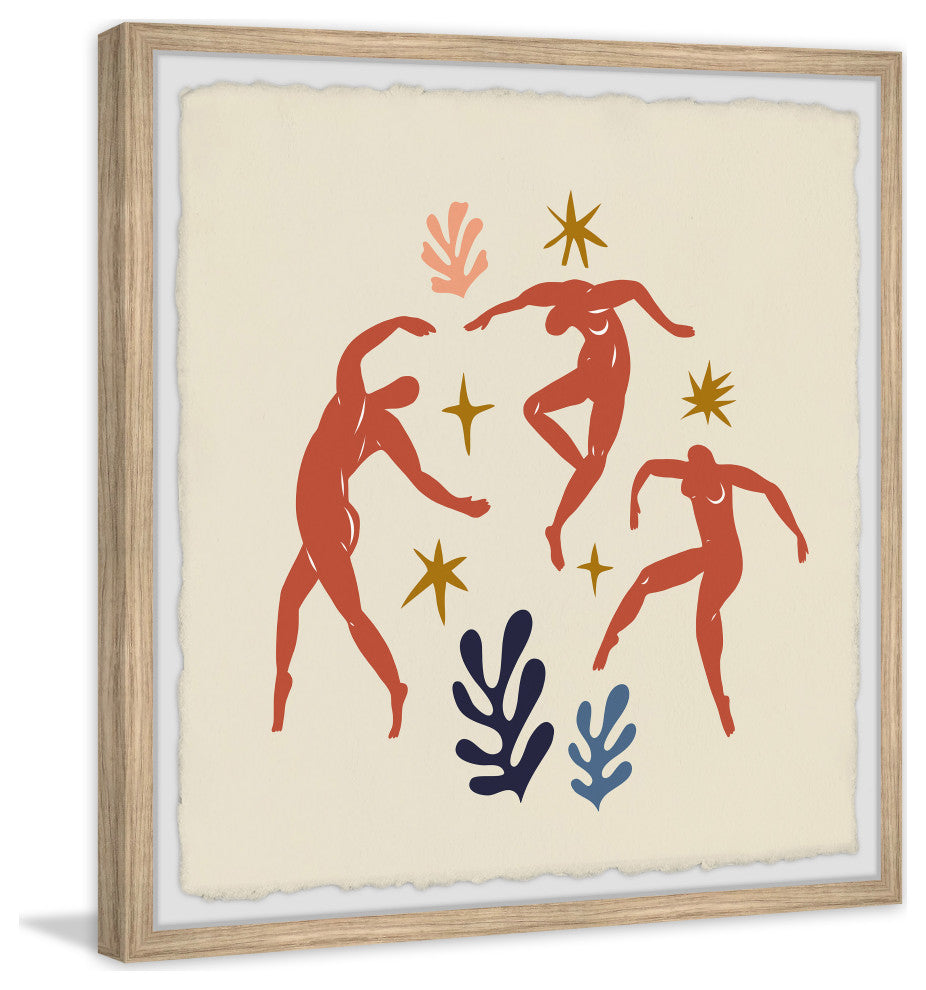 "Human and Plants Interact" Framed Painting Print, 24x24