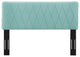 Headboard, King Size, Velvet, Blue, Modern Contemporary, Bedroom Master Suite