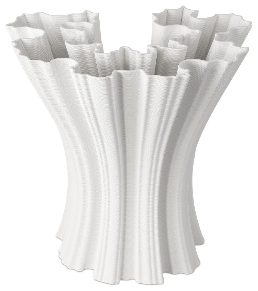 Godet White Vase