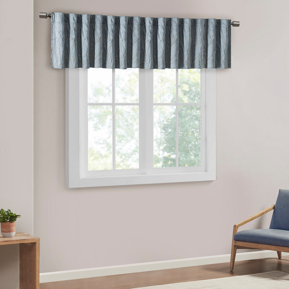 Madison Park Andora Embroidered Faux Silk Window Panel