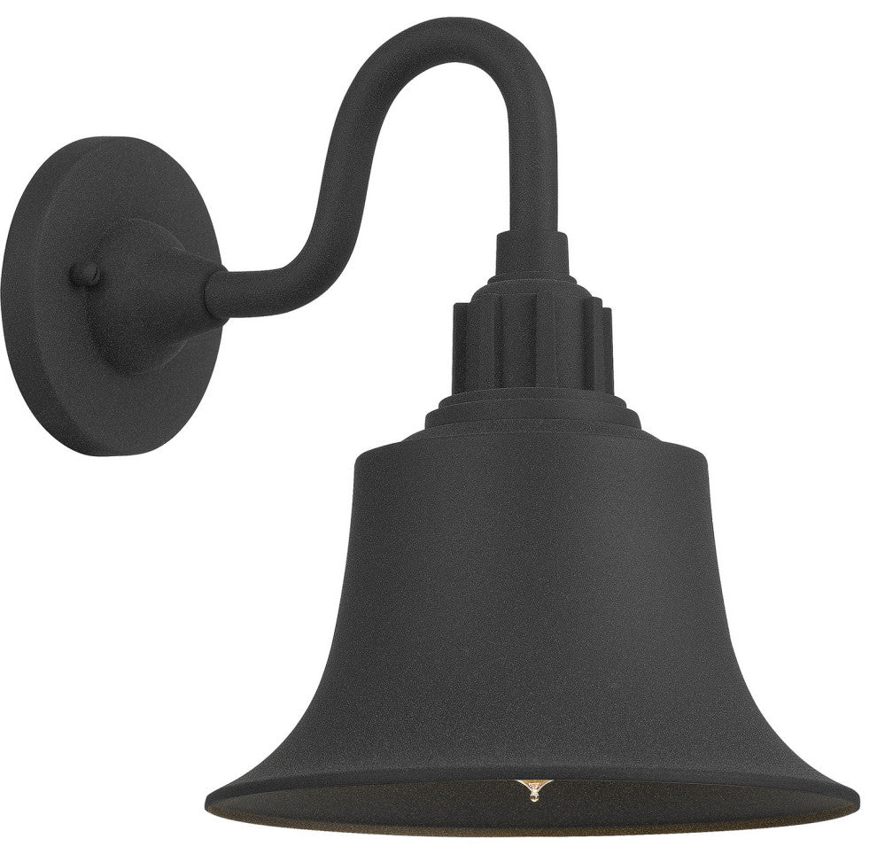Quoizel NCT8409MB One Light Outdoor Wall Mount, Mottled Black Finish