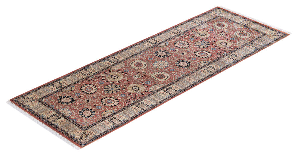 Mogul, One-of-a-Kind Hand-Knotted Area Rug Blue, 3' 2 x 8' 10