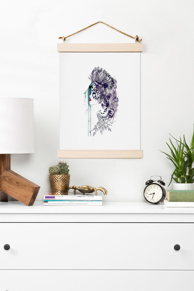 Deny Designs Holly Sharpe Peacock Girl II Art Print