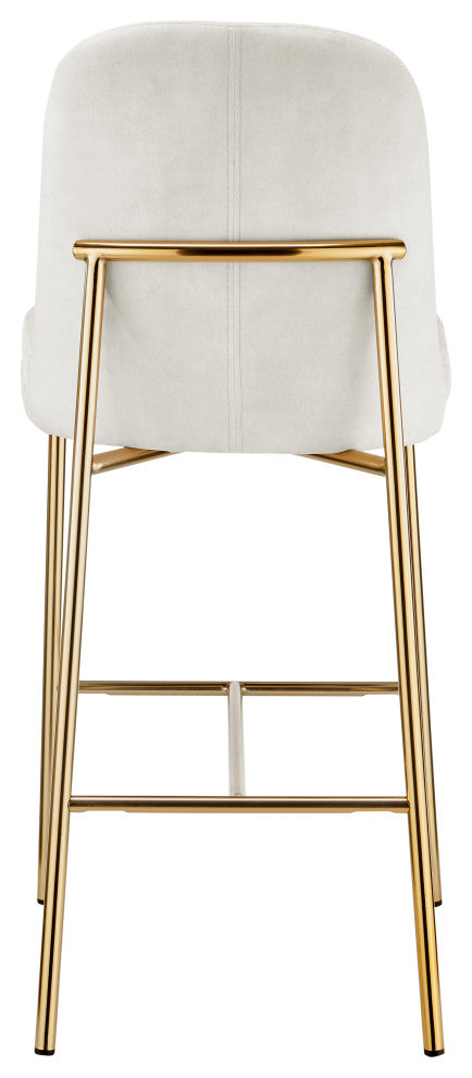 Keisha Counter Stool, Set of 2, Arcadia Cream, Velvet
