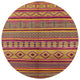 Ahgly Company Indoor Round Mid-Century Modern Area Rugs, 4' Round