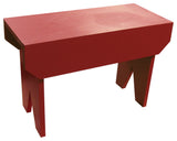 Simple Wood Bench, Red