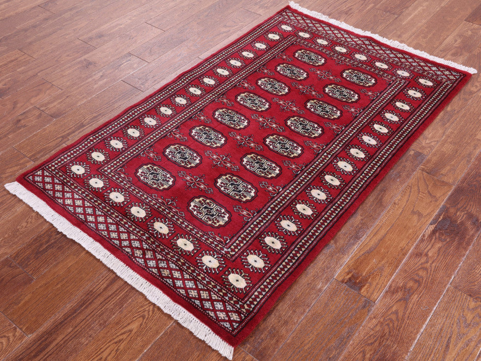Handmade Silky Bokhara Wool Rug 3' 0" X 5' 0" - Q13763