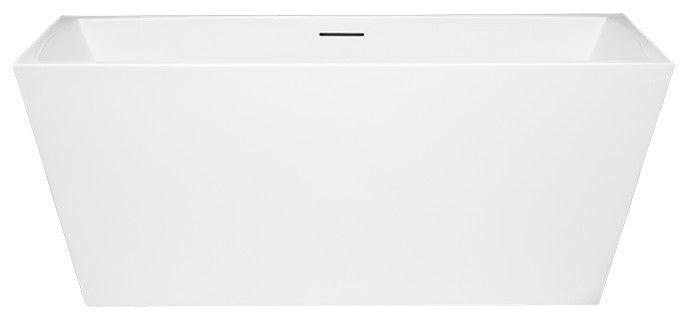 Malibu Anglesea Rectangle Soaking Bathtub 62x30x24, Glossy White
