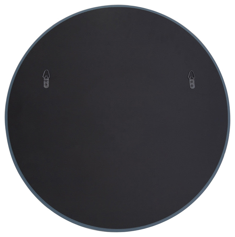 HomeRoots 28" x 28" Minimalist Round Mirror With Beveled Edge