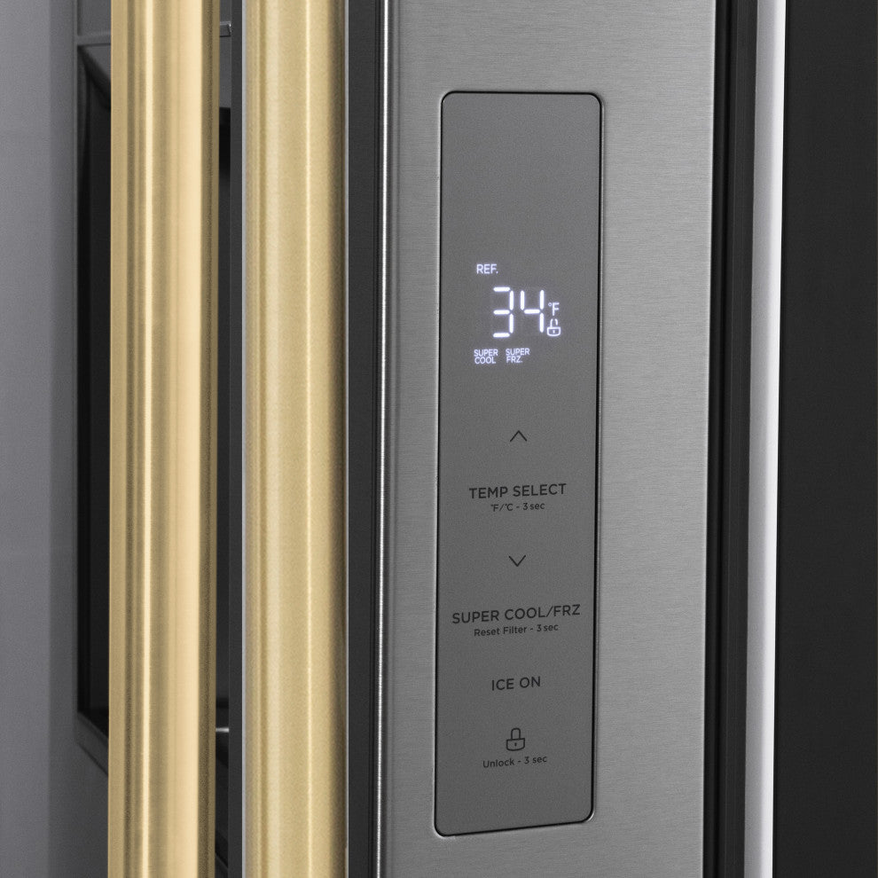 ZLINE 36" Standard Depth Refrigerator With Water, Stainless RSMZ-W-36-CB