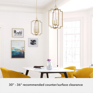 Zoanne Alturas Gold 4-Light Pendant