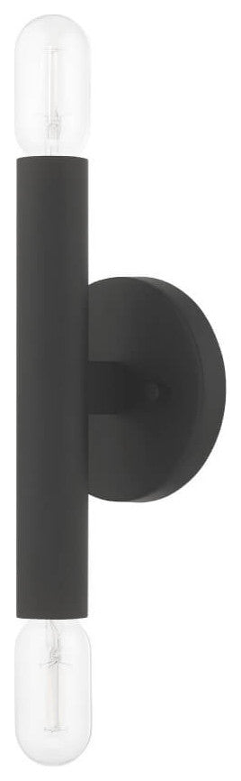 Livex Copenhagen 2 Light 17" Tall Black ADA Wall Sconce