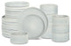 Stone Lain Bao Stoneware 24-Piece Dinnerware Set, Blue-Grey