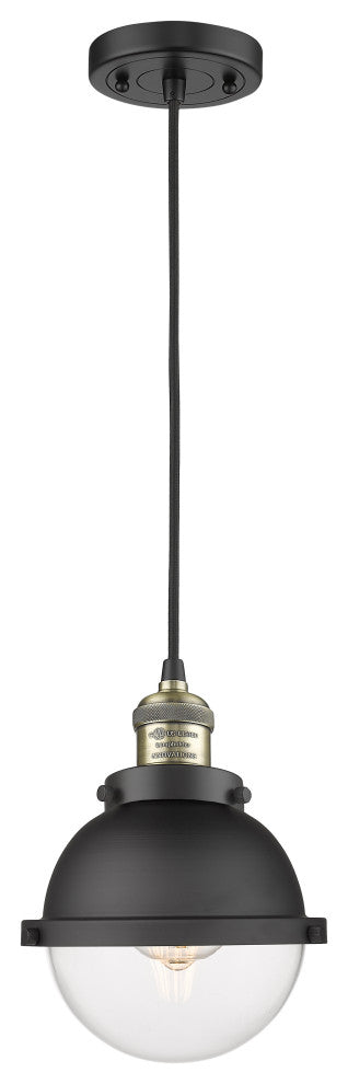 Innovations 201C-BAB-HFS-62-BK 1 Light 7.25" Mini Pendant, Matte Black