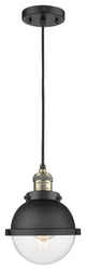 Innovations 201C-BAB-HFS-62-BK 1 Light 7.25" Mini Pendant, Matte Black