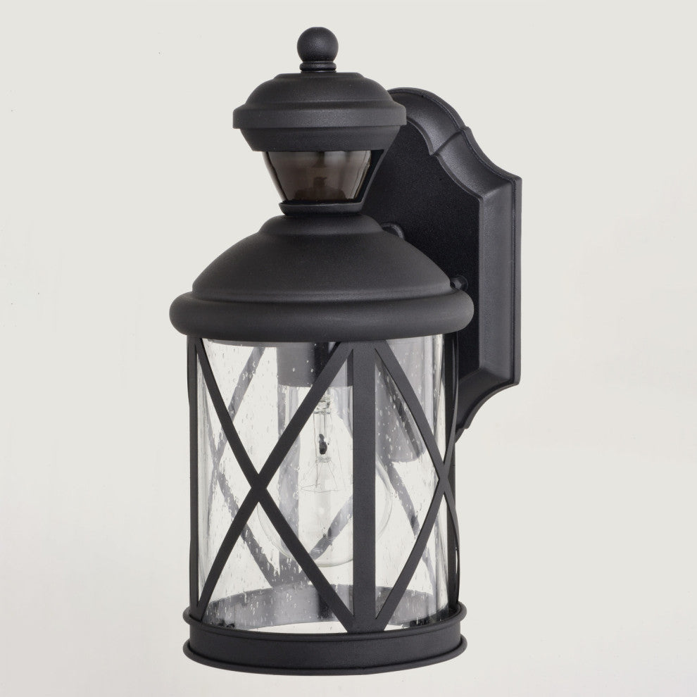 Henderson 1 Light Black Motion Sensor Dusk to Dawn Outdoor Wall Lantern
