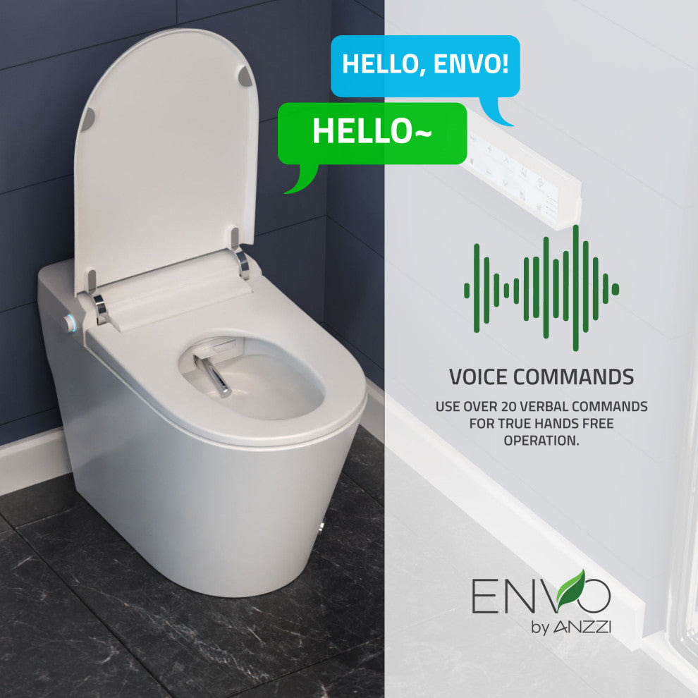 ENVO Echo Wifi Elongated Smart Toilet Bidet, White