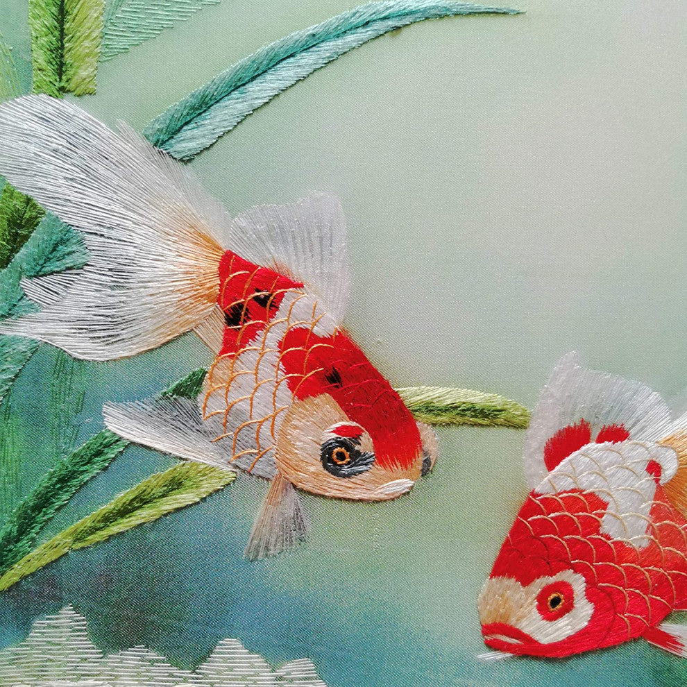 100% Handmade Embroidery, Traditional Arts Oriental Painting