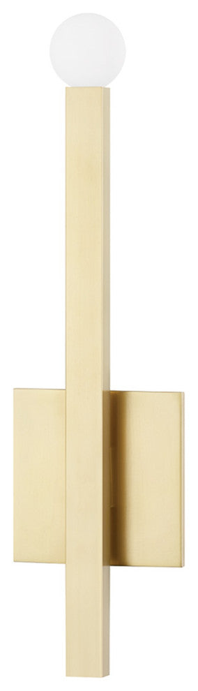 Dona 1-Light Wall Sconce, Aged Brass