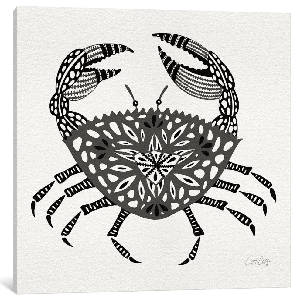 "Grey Crab Artprint" by Cat Coquillette, 37x37x1.5