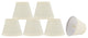 32062-6 Small Hardback Empire  Chandelier Clip On Lamp Shade Beige 3"x5"x4"