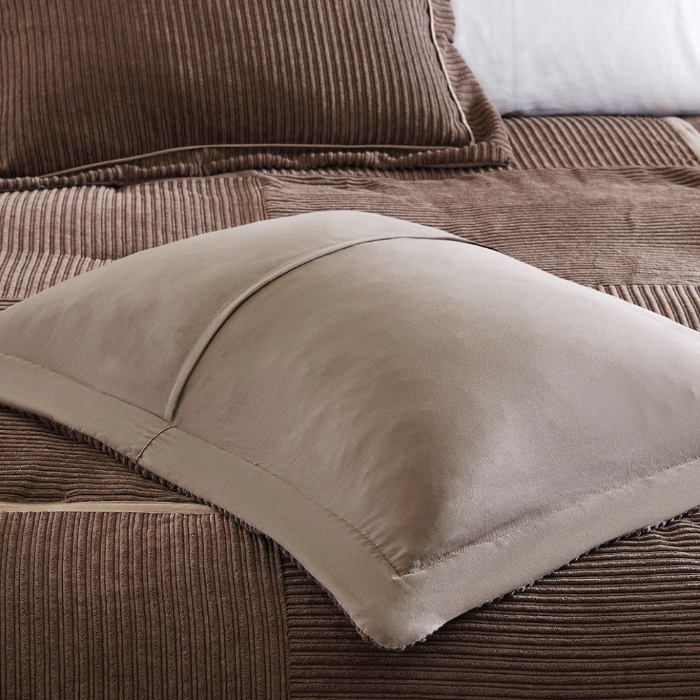 Madison Park Dallas 7 Piece Micro Corduroy Comforter Set