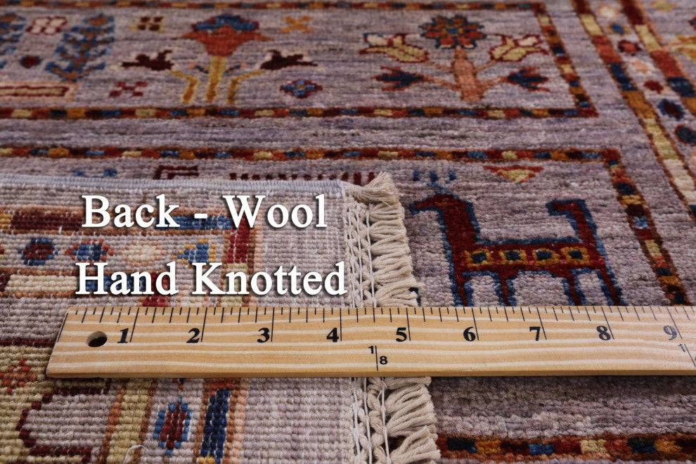 2' 8" X 3' 11" Handmade Tribal Persian Gabbeh Wool Rug Q8389