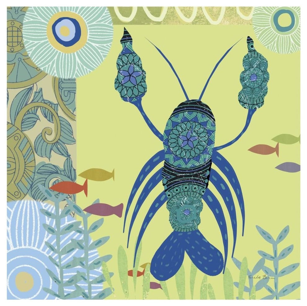 "Underwater World I" Digital Paper Print by Farida Zaman, 20"x20"