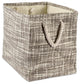 DII Paper Bin Tweed Gray Rectangle Large 17"x12x12"