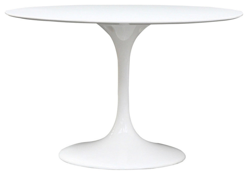 Modern Contemporary Kitchen 48" Fiberglass Dining Table White