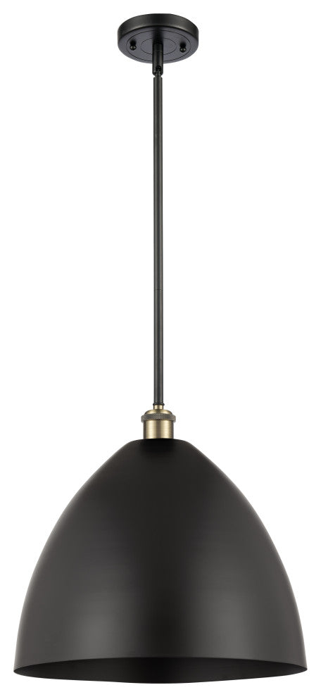 Innovations Lighting 516-1S-BAB-MBD-16-BK Ballston Dome 1 Light 16" Pendant