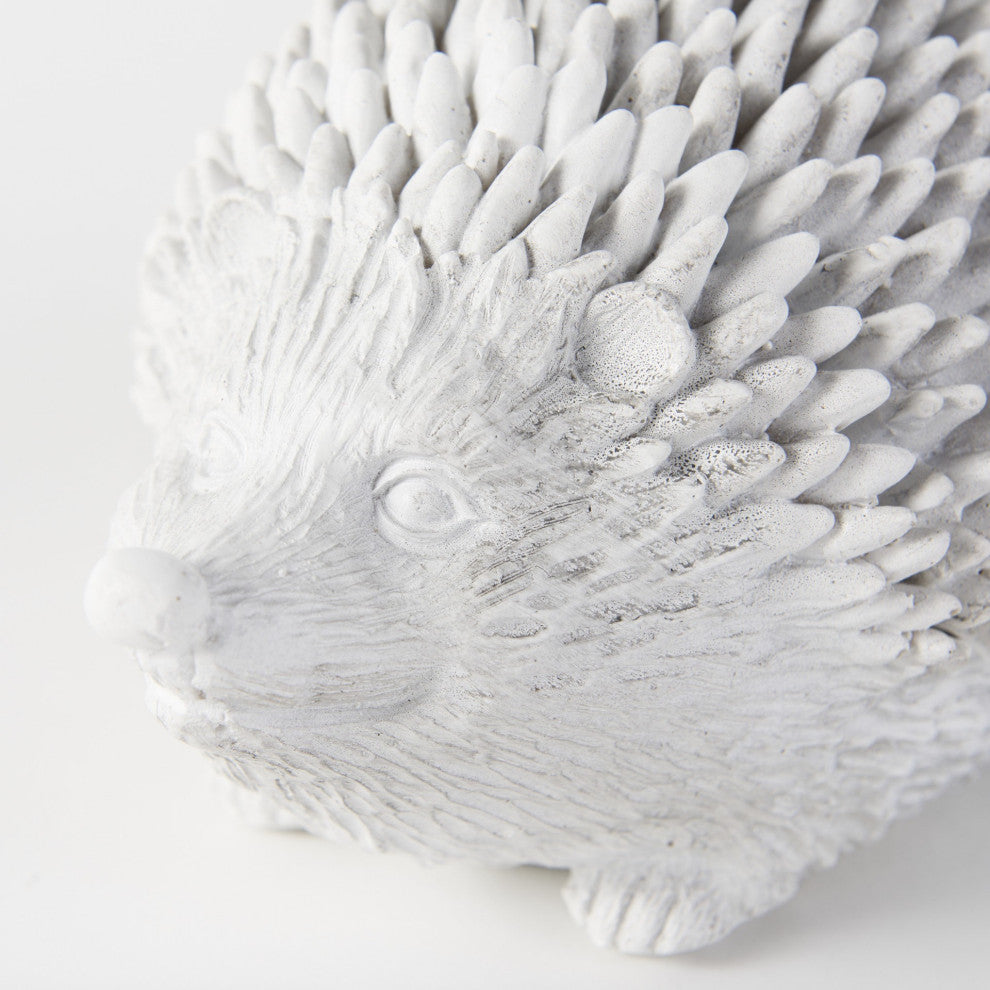 White Resin Hedgehog Storage Box