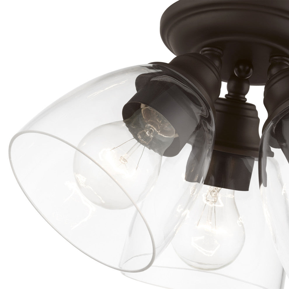 Montgomery 3 Light Bronze Semi-Flush