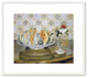 Still Life of a Melon and a vase of Flowers