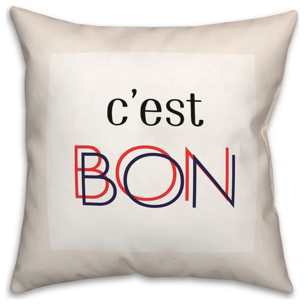 C'est Bon 18x18 Spun Poly Pillow