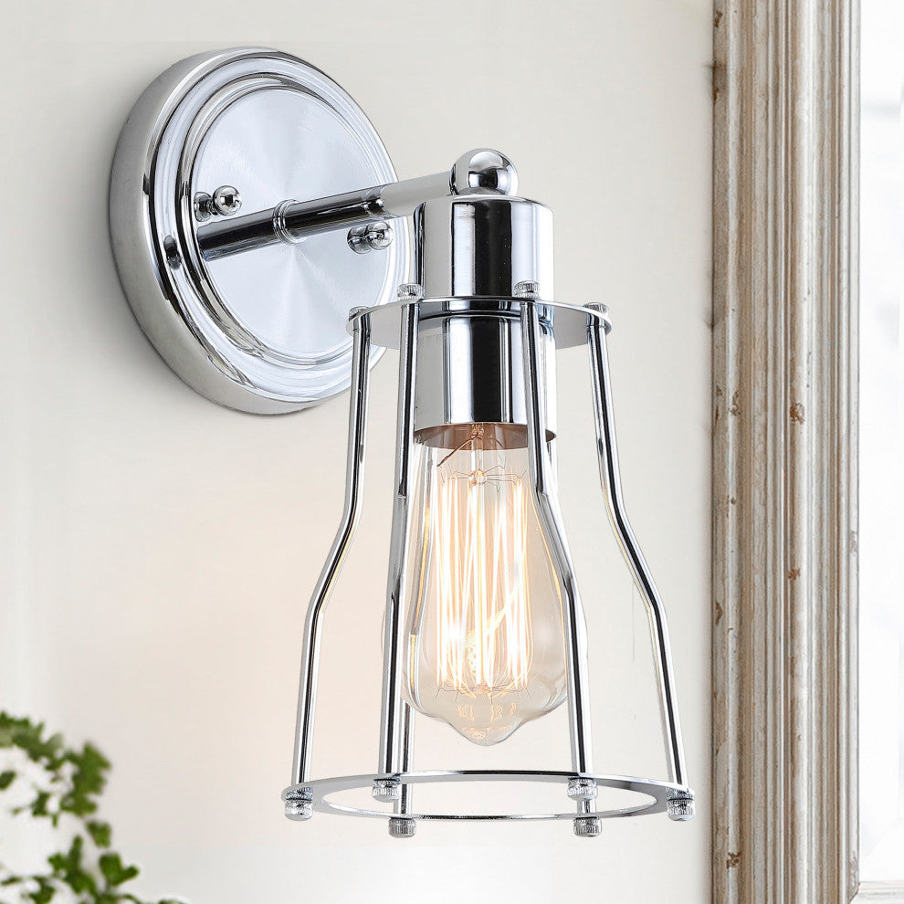 Evelyn Metal Vanity Light, Chrome, 1-Light