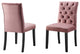 Side Dining Chair, Set of 2, Pink, Velvet, Modern, Cafe Bistro Hospitality