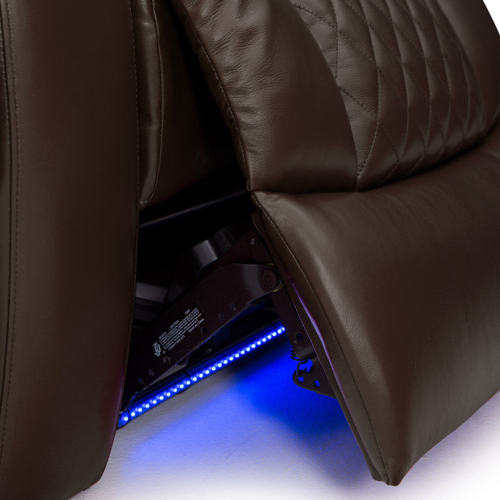 Seatcraft Capricorn Home Theater Seating, Brown, Row of 3