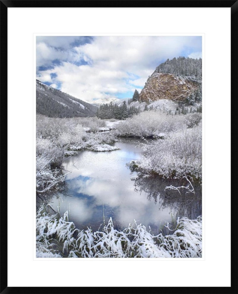 Boulder Mountains and Summit Creek Dusted With Snow, Idaho, 24"x30"