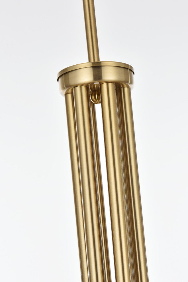 Elegant Lighting LD722D36 Layne 6 Light 36"W Taper Candle Style - Chrome