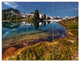 Curving Mountain Lake Shore, Landscape Canvas Art Print, 36x28, 3 Panels