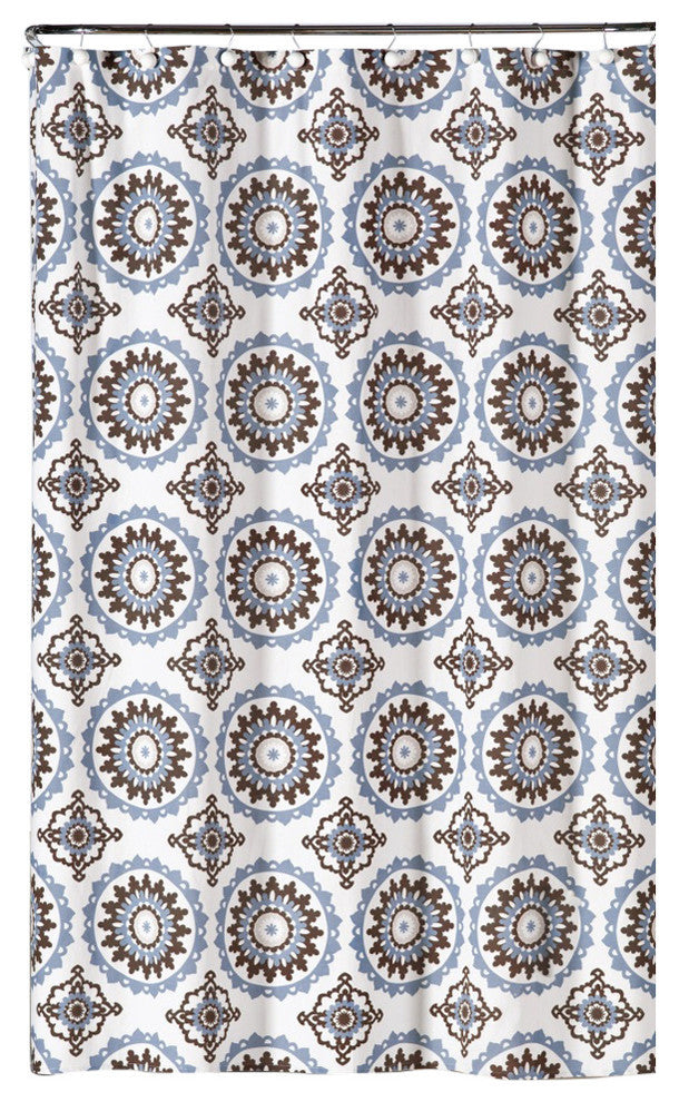 Saturday Knight Suzette Shower Curtain, Blue