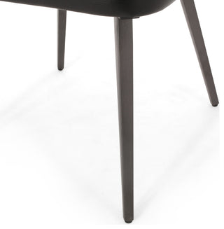 Odum Abbeville Contemporary Open Back Dining Chairs (Set of 2), Midnight + Gun Metal