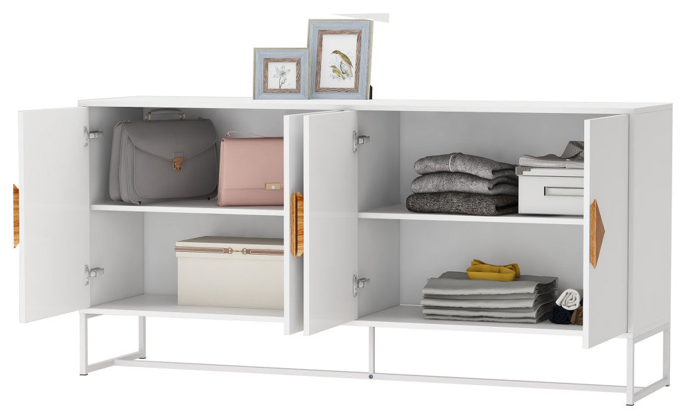 TATEUS Solid wood Sideboard, White